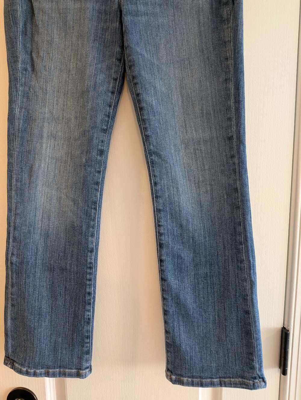 AYR The Pop Jeans Straight Leg Cropped Blue Stretch Denim Quiet Luxury Size 30 - Picture 7 of 16